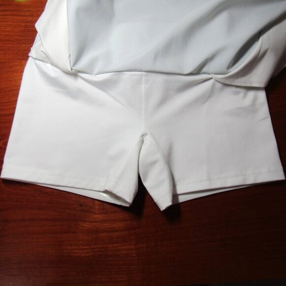 Puma Pwrshape White Gray Stripe Skort Skirt Size S Golf Tennis Pickleball New - Picture 6 of 14